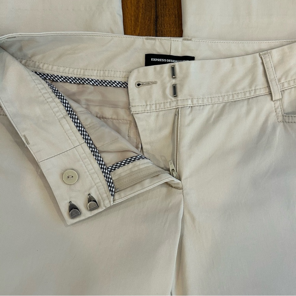 Express Kick Cropped Khaki Pants - Picture 5 of 10